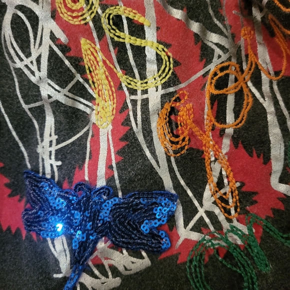 Vibrant Asymmetrical Dress with Abstract Design - Picture 4 of 7